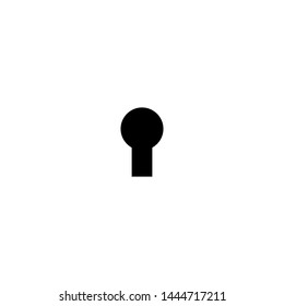 black hey hole  icon. Padlock, lock symbol isolated on white. Flat vector illustration. safety button. Pass word. Case. 