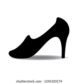 black high heel isolated icon vector design