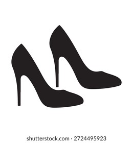 Ilustração de vetor de sapatos de salto alto preto