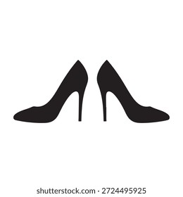 Ilustração de vetor de sapatos de salto alto preto