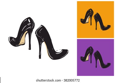 5,300+ Black High Heels Illustrations, Royalty-Free Vector