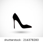 Black high heels icon vector