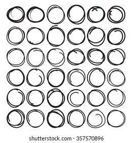 Black highlight circle set, hand drawn marker line large collection. Hand drawn marker elements for text selection and underline.
