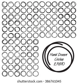 Black highlight circle set, hand drawn marker line large collection. Hand drawn marker elements for text selection and underline.