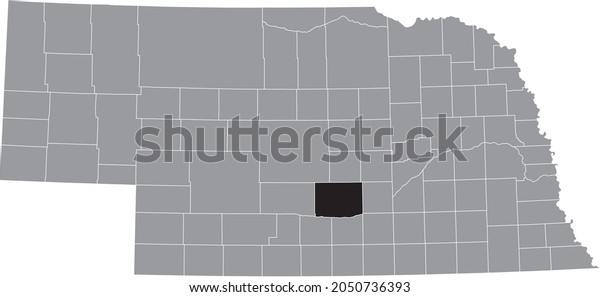 Black Highlighted Map Buffalo County Stock-vektor 2050736393