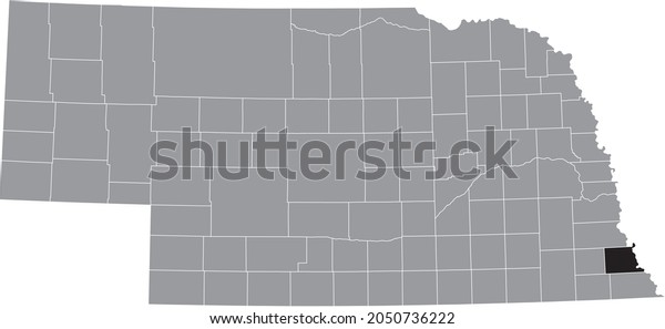 Black Highlighted Location Map Nemaha County Stock Vector (Royalty Free ...