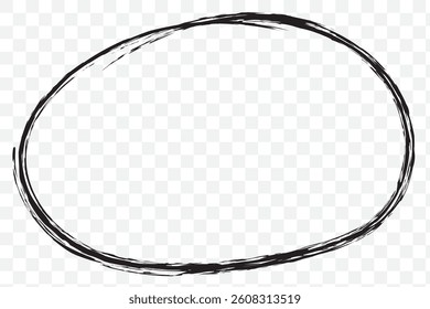 Black highlighter Brush circle on transparent background. EPS 10.
