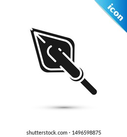 Black Hipster arrow tip icon isolated on white background.  Vector Illustration