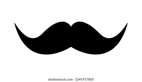 Ilustración de vectores aislados de bigote negro hipster