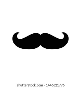 Black hipster vector mustache vector art illustration