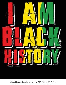 I am black history 1 t-shirt design