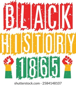 Black History 1865 design - Black History T-shirt Design, Black History PNG DXF EPS, African American t-shirt design, Black History bundle