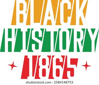  Black History 1865 design - Black History T-shirt Design, Black History PNG DXF EPS, African American t-shirt design, Black History bundle