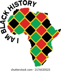 I Am Black History Africa Map