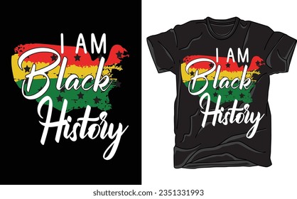 Black History is an American History T-shirt Design Vector template. black history month shirt designs vector illustration, Black History Month Lover, Ready for, print Banner