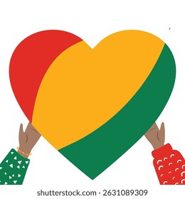Black history day cartoon vector illustration on the white background.