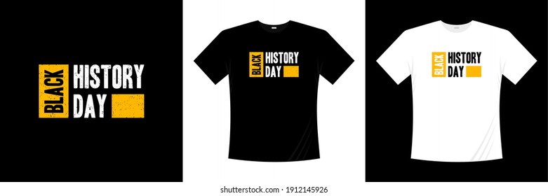 black history day typography t-shirt design