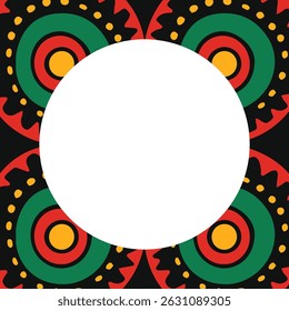Black history day vector frame.