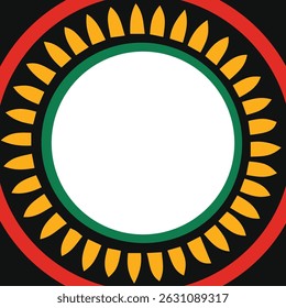 Black history day vector frame.