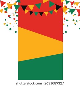 Black history day vector frame.