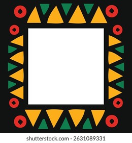 Black history day vector frame.