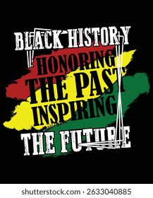 Black History Honoring The Past Inspiring The Future Juneteenth Freedom Day  Happy Juneteenth Day shirt print template typography design for art