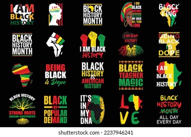 Black History Month 20 Tshirt designs