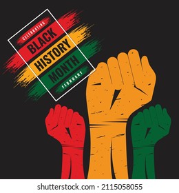 Black history month 2022, 223, 2024 African American history celebration vector illustration