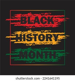 	
Black history month 2023. February is African-American history month poster design