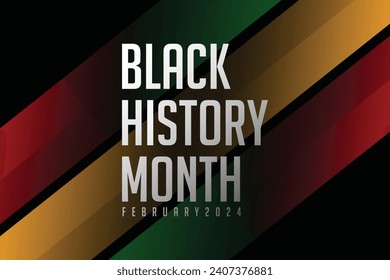 Black history month 2024 African American history celebration vector illustration	