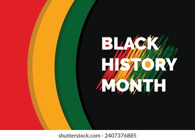 Black history month 2024 African American history celebration vector illustration	