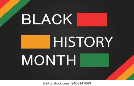 Black History Month 2024. Isolated on gray background. 