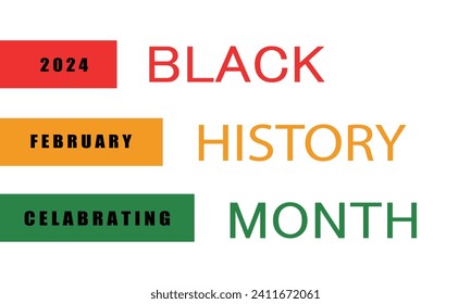 Black History Month 2024. Isolated on white background.