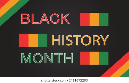 Black History Month 2024. Isolated on gray background.