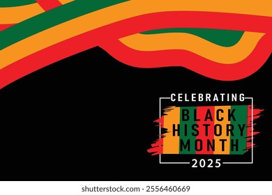 Black history month 2025 African American history celebration vector illustration design. EPS 10