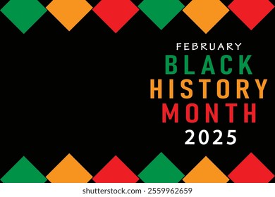 Black history month 2025 African American history celebration vector illustration design. EPS 10