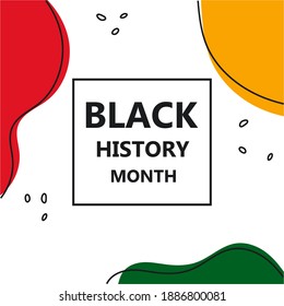 Black history month abstract banner template. African culture celebration. 