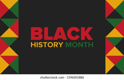 Black History Month. African American History. Celebrated annual. In February in United States and Canada. In October in Great Britain. Poster, card, banner, background. Vector illustration