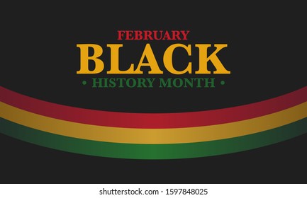 Black History Month. African American History. Celebrated annual. In February in United States and Canada. In October in Great Britain. Poster, card, banner, background. Vector illustration