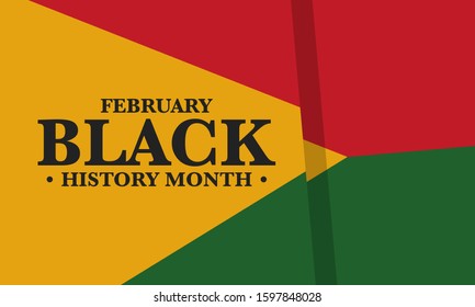 Black History Month. African American History. Celebrated annual. In February in United States and Canada. In October in Great Britain. Poster, card, banner, background. Vector illustration