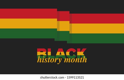 Black History Month. African American History. Celebrated annual. In February in United States and Canada. In October in Great Britain. Poster, card, banner, background. Vector illustration