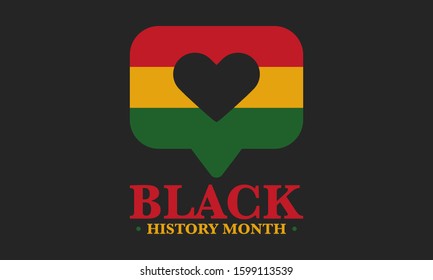 Black History Month. African American History. Celebrated annual. In February in United States and Canada. In October in Great Britain. Poster, card, banner, background. Vector illustration