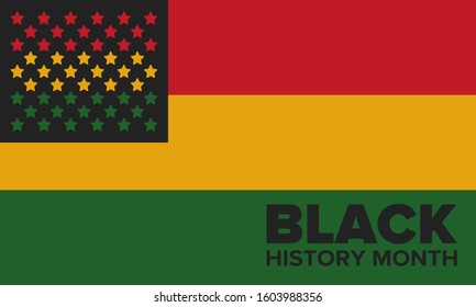 Black History Month. African American History. Celebrated annual. In February in United States and Canada. In October in Great Britain. Poster, card, banner, background. Vector illustration