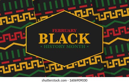 Black History Month. African American History. Celebrated annual. In February in United States and Canada. In October in Great Britain. Poster, card, banner, background. Vector illustration