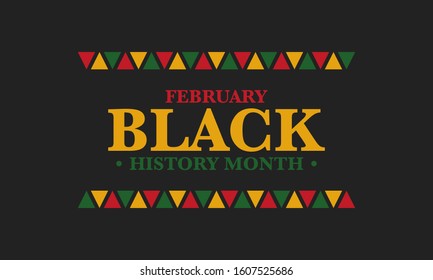 Black History Month. African American History. Celebrated annual. In February in United States and Canada. In October in Great Britain. Poster, card, banner, background. Vector illustration
