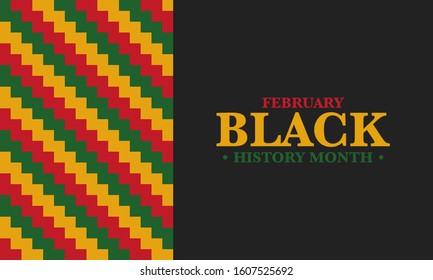 Black History Month. African American History. Celebrated annual. In February in United States and Canada. In October in Great Britain. Poster, card, banner, background. Vector illustration