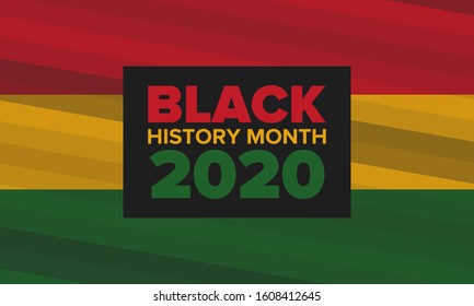 Black History Month. African American History. Celebrated annual. In February in United States and Canada. In October in Great Britain. Poster, card, banner, background. Vector illustration