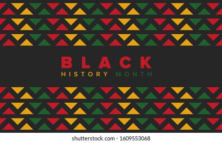 Black History Month. African American History. Celebrated annual. In February in United States and Canada. In October in Great Britain. Poster, card, banner, background. Vector illustration