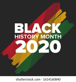 Black History Month. African American History. Celebrated annual. In February in United States and Canada. In October in Great Britain. Poster, card, banner, background. Vector illustration