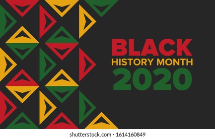 Black History Month. African American History. Celebrated annual. In February in United States and Canada. In October in Great Britain. Poster, card, banner, background. Vector illustration